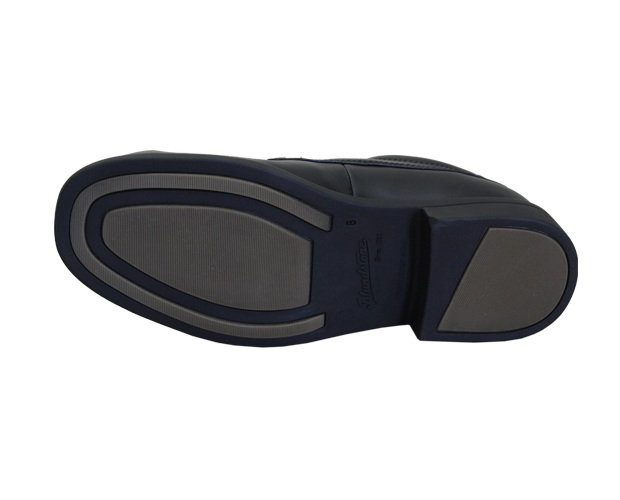 Blundstone Men's Black Lace Up Shoe Size 12, featuring steel toe, comfortable heel pad, and durable heat-resistant sole.