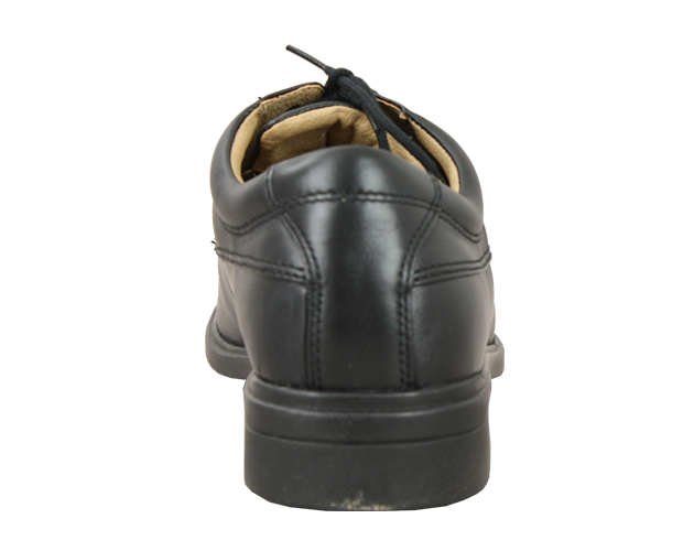 Blundstone Black Lace Up Shoe (Size 5) featuring steel toe, lightweight design, superior grip, and all-day comfort.