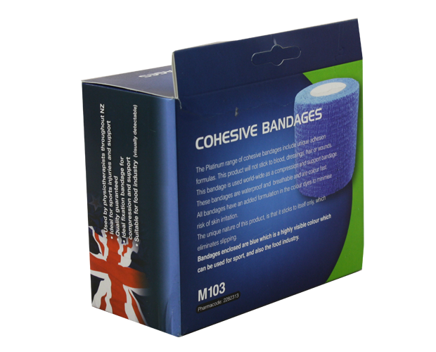 Cohesive bandage pack of 5, 2.5cm, waterproof, breathable, self-sticking for support and comfort, ideal for sprains and injuries.