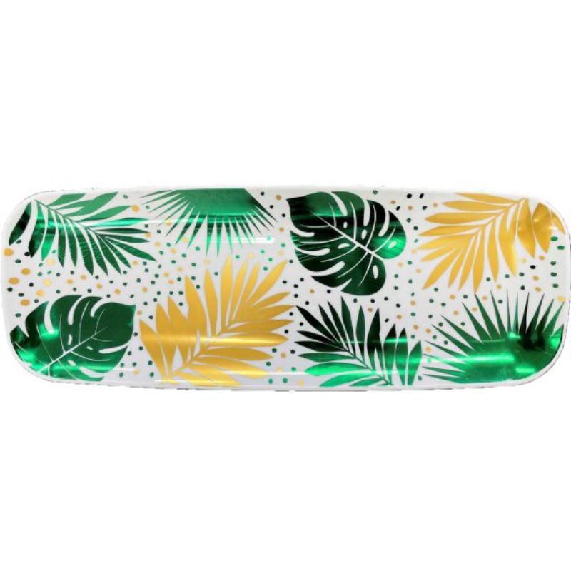 Key West Plastic Platter Hot Stamped, 44cm x 16cm, vibrant design, lightweight, perfect for any dining occasion.