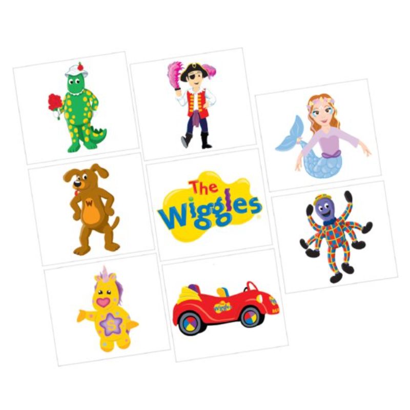 The Wiggles Party Tattoos - Set of 8