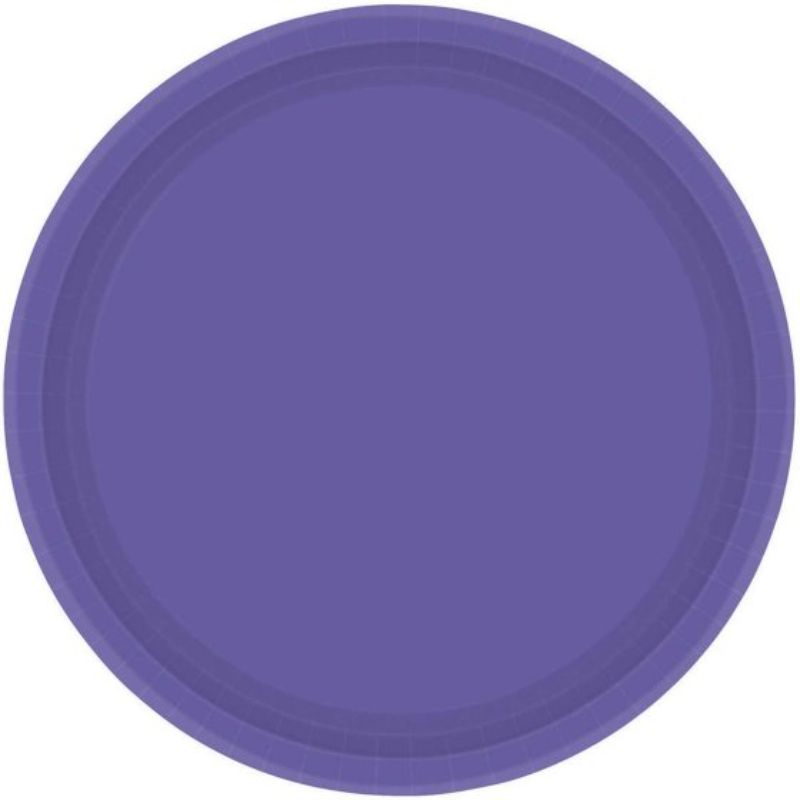 Paper Plates 23cm Round 20CT - New Purple NPC - Set of 20