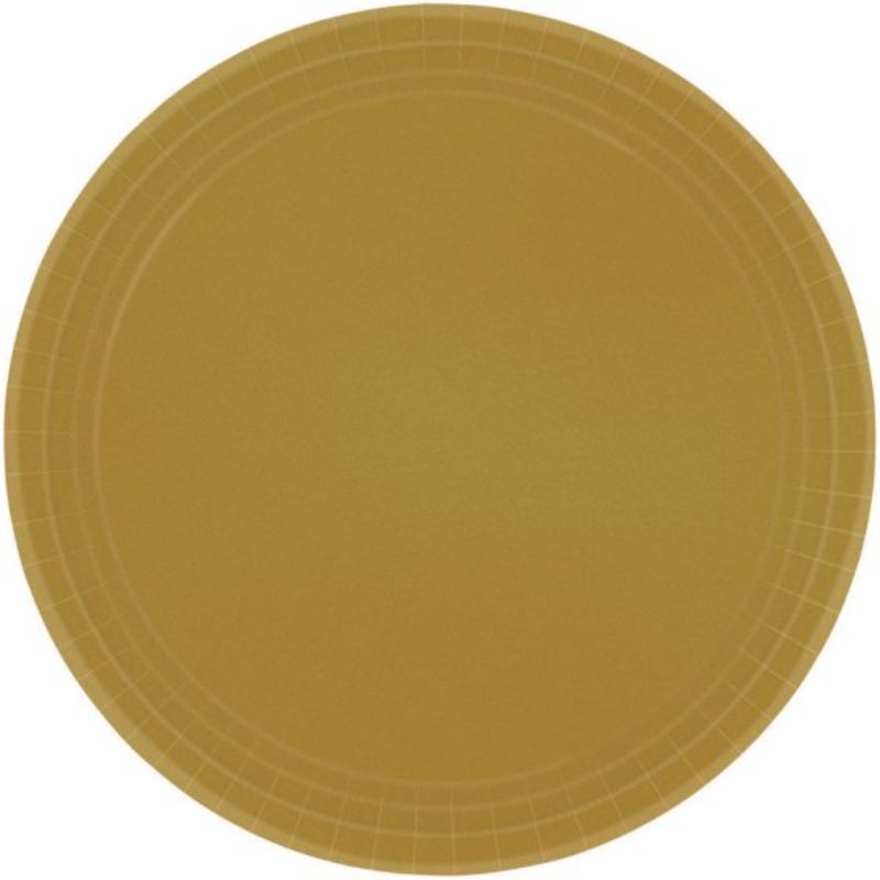 Paper Plates 23cm Round 20CT - Gold NPC - Set of 20