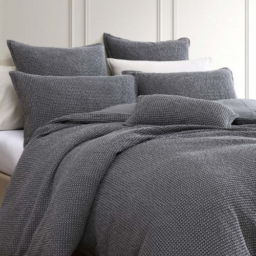 King Duvet Cover Set - Urban Charcoal Quilt Cover Set by Private Collection