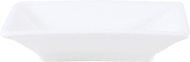 Set of 72 elegant Royal Porcelain sauce dishes, 100x70mm, durable, scratch-resistant, with a brilliant white finish.