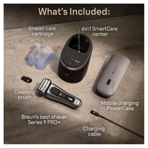 Wet & Dry shaver with 6-in-1 SmartCare center and PowerCase - Series 9 Pro+