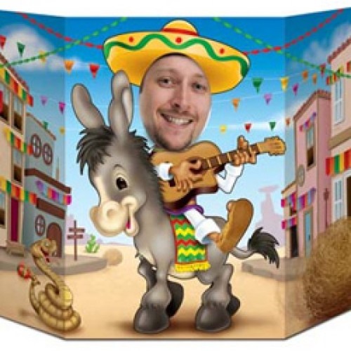 Colorful 94cm x 64cm Fiesta Photo Prop, perfect for lively party photo backdrops.