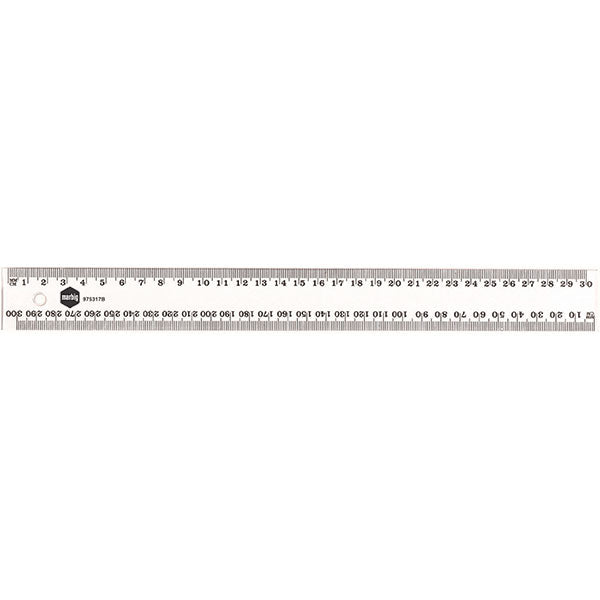 Marbig Ruler Clear Plastic 40cm - Pack of 24