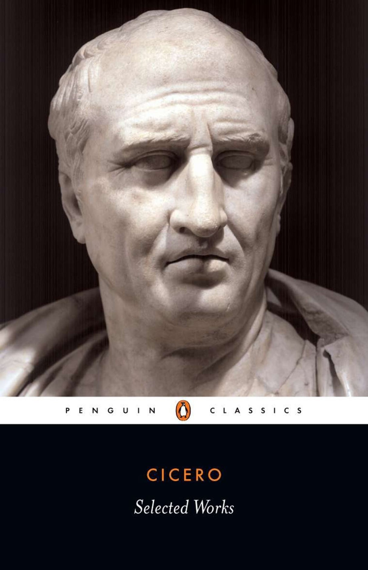 Cover of "Selected Works" by Cicero, featuring 272 pages of influential writings on politics and philosophy from a Roman statesman.
