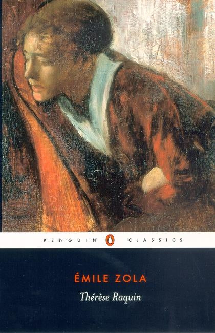 Cover of 'Thérèse Raquin' by Émile Zola, depicting a dark romance set in 19th-century Paris, exploring despair and forbidden love.