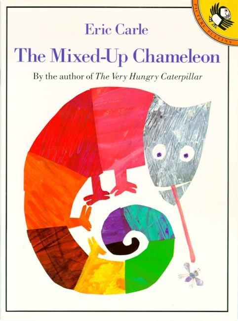 Colorful cover of 'The Mixed-up Chameleon,' a children's book about self-acceptance and individuality.