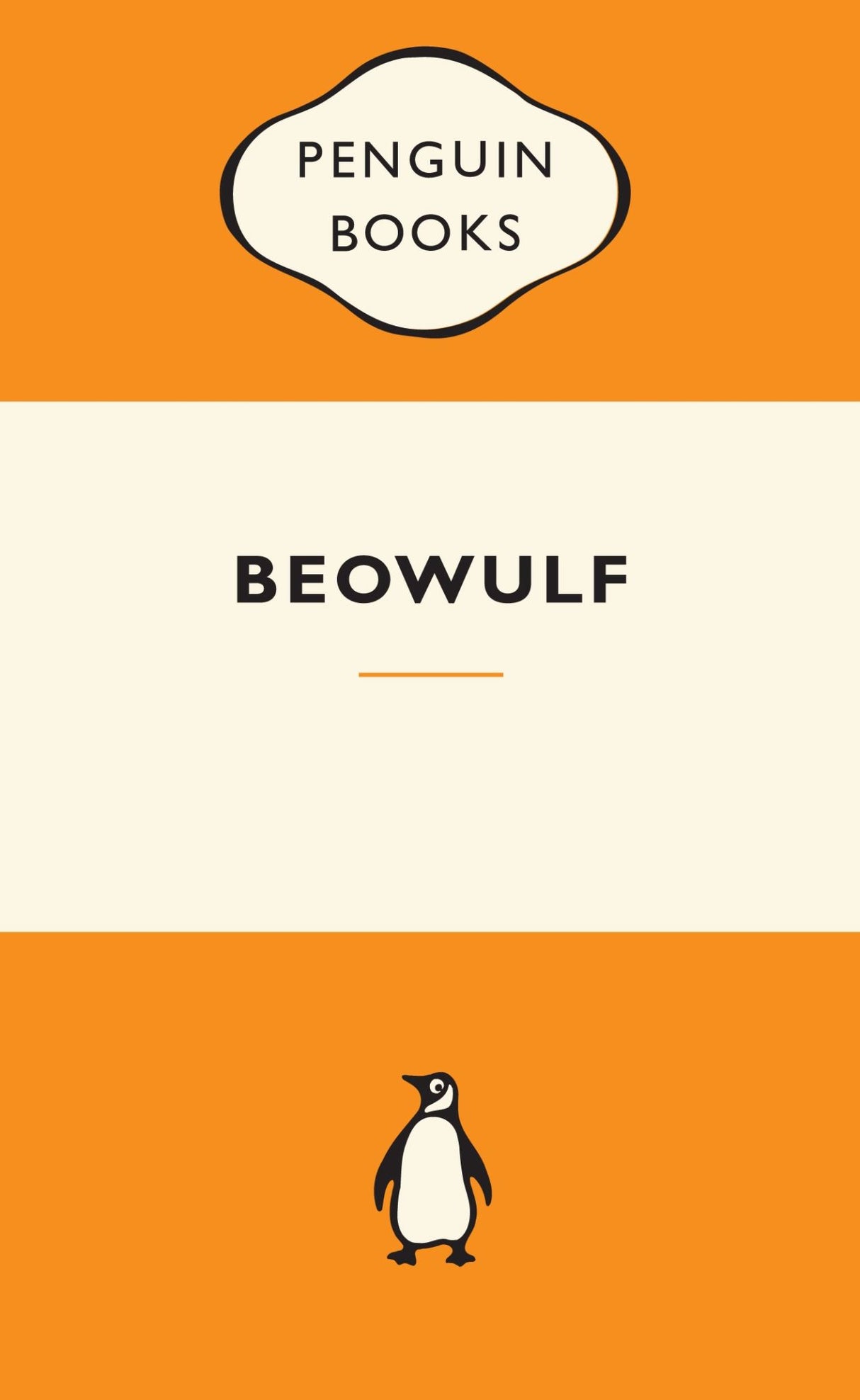 A-format paperback edition of Beowulf from Popular Penguins, featuring 116 pages of epic heroism and mythical battles.
