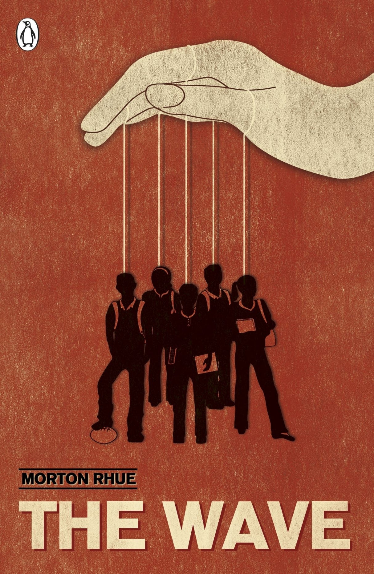 Cover of 'The Wave', a young adult novel exploring propaganda's impact in a Californian high school.