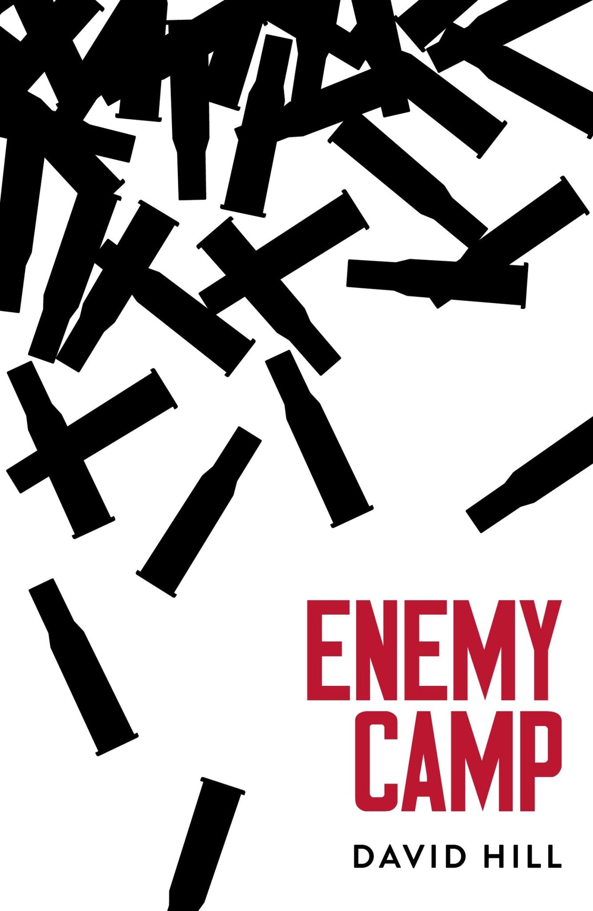 Cover of "Enemy Camp," a gripping historical novel set in a 1942 New Zealand farming town divided by war tensions.