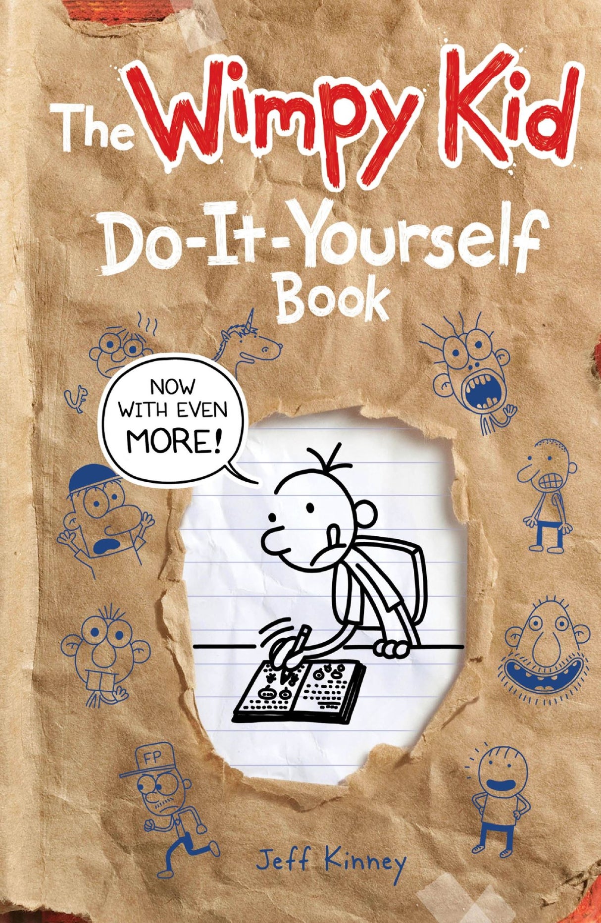 Interactive journal with prompts and doodles for kids to create their own adventures in the Diary of a Wimpy Kid universe.