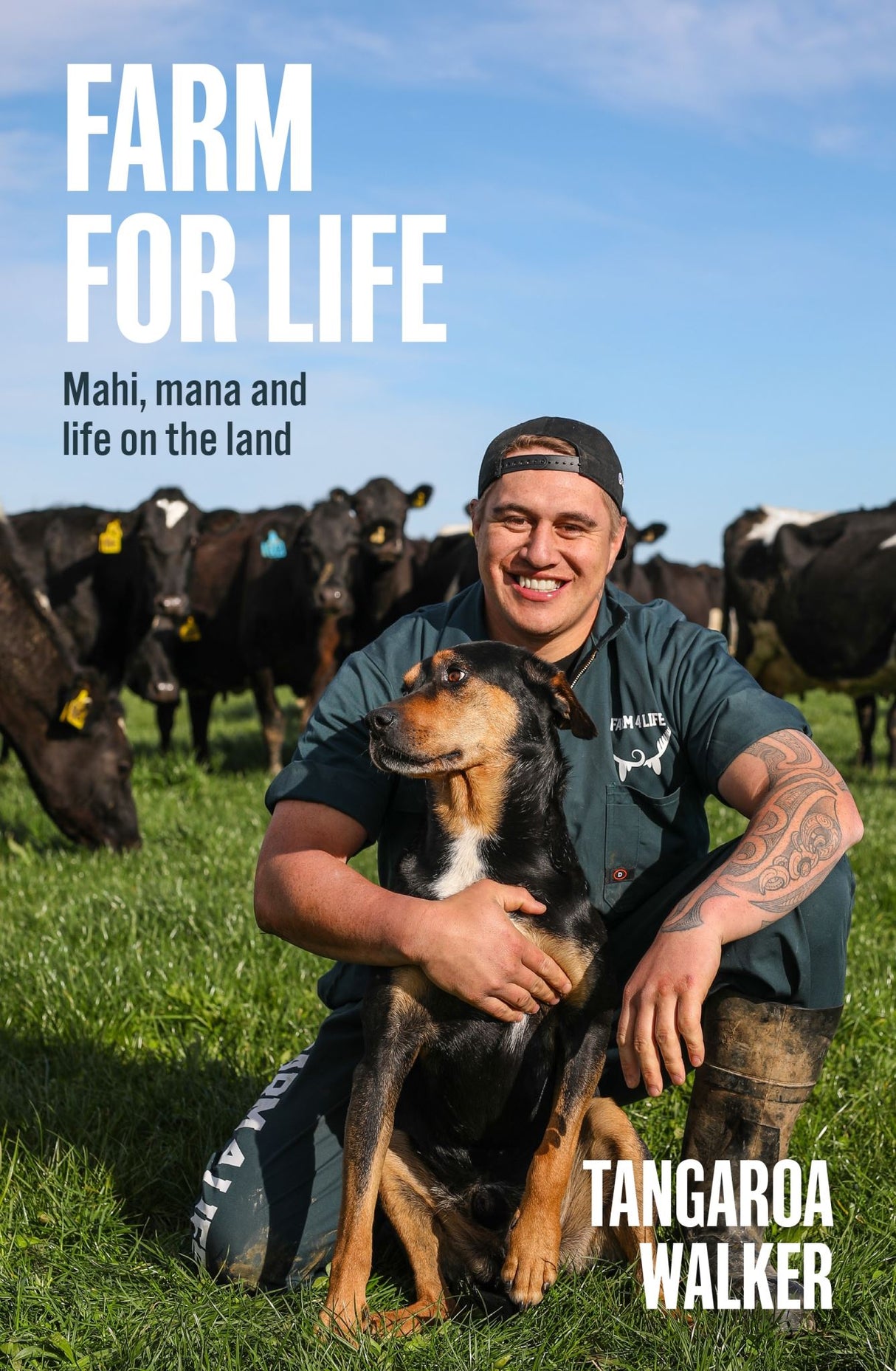 Inspiring book 'Farm for Life' by Tangaroa Walker, detailing his transformation through farming and personal resilience.