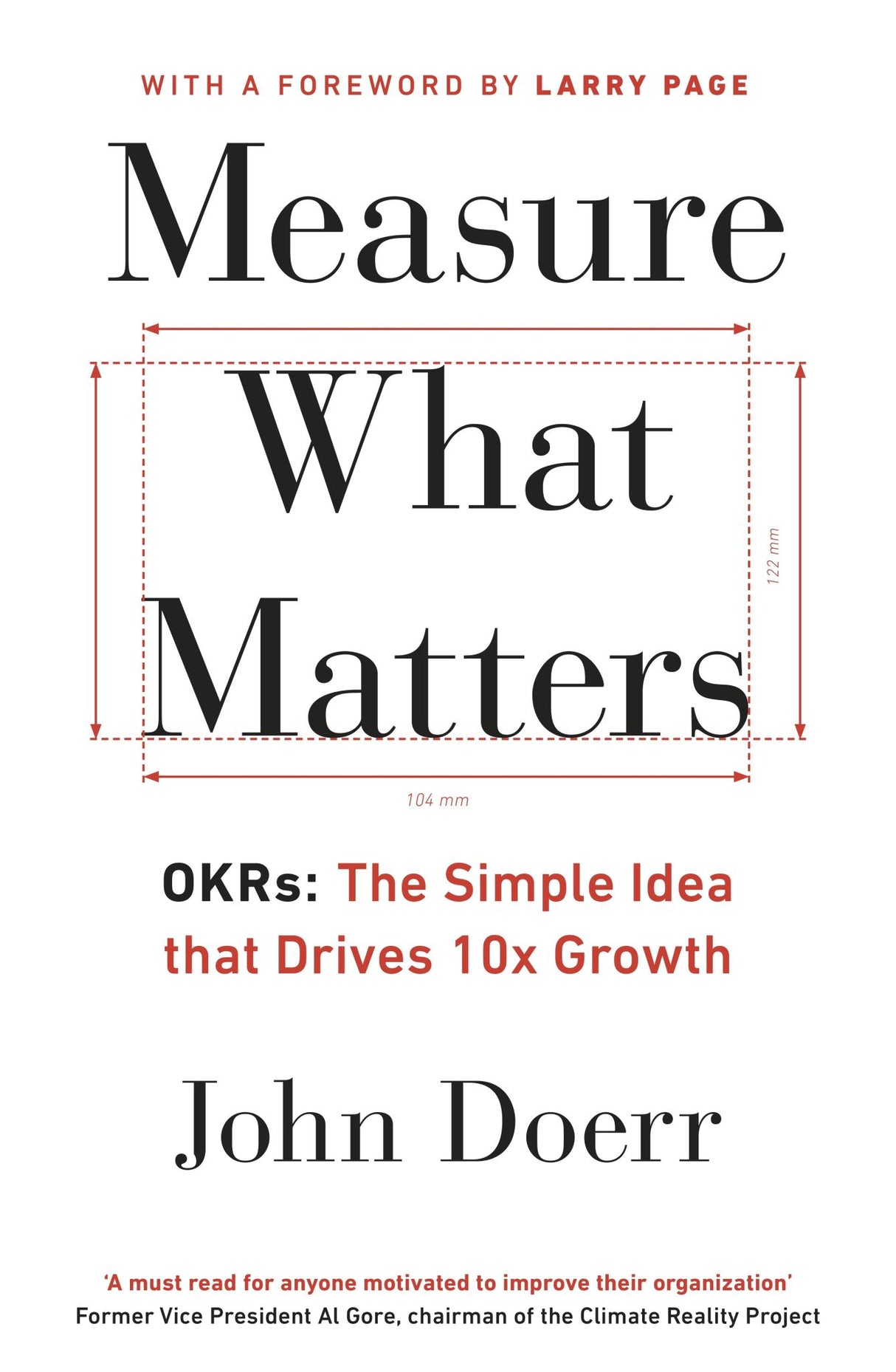 Book cover of "Measure What Matters," exploring OKRs, business strategy, and success stories from leaders like Larry Page and Sheryl Sandberg.
