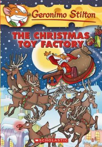 Illustrated paperback storybook, "The Christmas Toy Factory," capturing festive adventures in New Mouse City for kids ages 5-10.