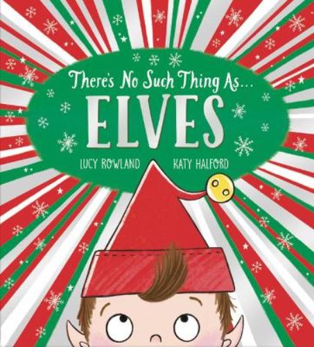 A vibrant Christmas picture book with a shiny silver cover, exploring the magical journey of a boy seeking hidden elves.