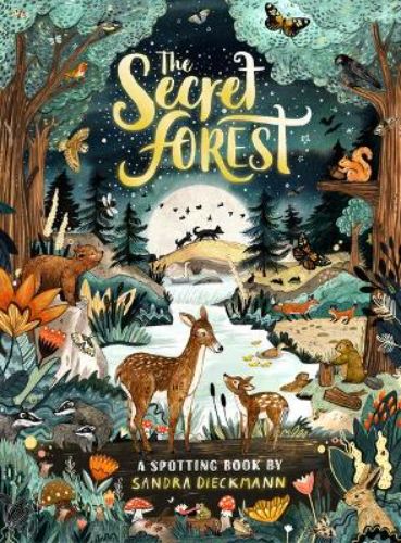 Enchanting hardback children's book featuring a young fawn's journey through a vibrant forest with charming wildlife illustrations.