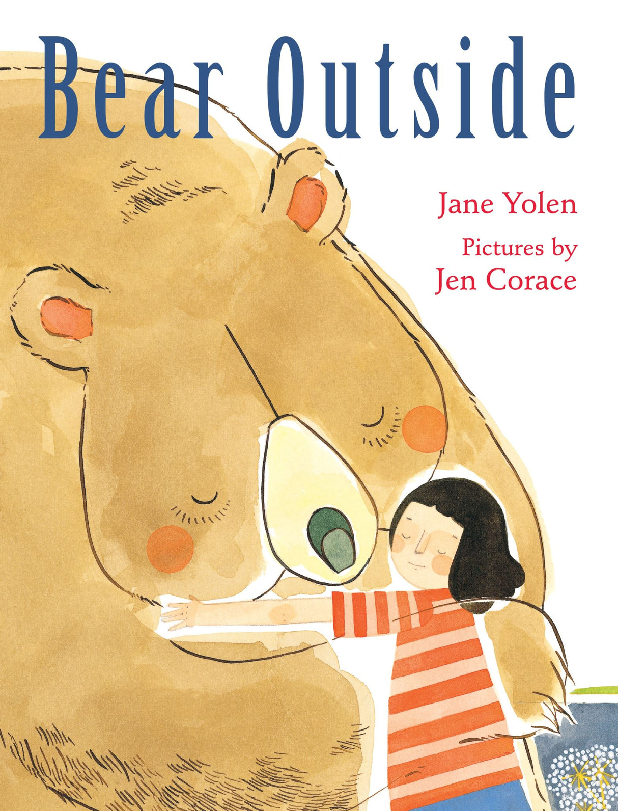 Imaginative picture book "Bear Outside" featuring a girl with a bear protector, celebrating resilience and self-expression.