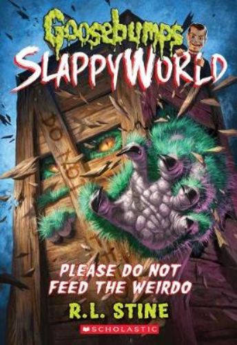 Cover of "Please Do Not Feed the Weirdo," featuring a whimsical carnival scene and characters exploring a mysterious tale.