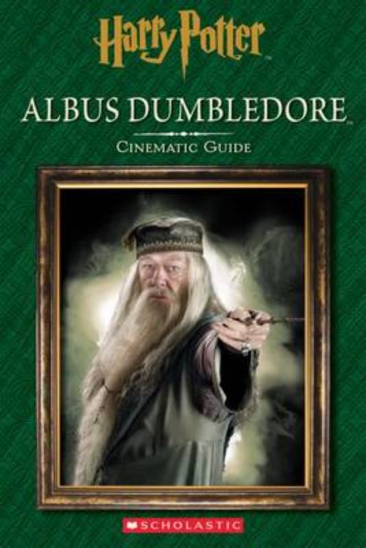 Cinematic Guide to Albus Dumbledore, a vibrant 64-page hardcover exploring his iconic moments in the Harry Potter films.
