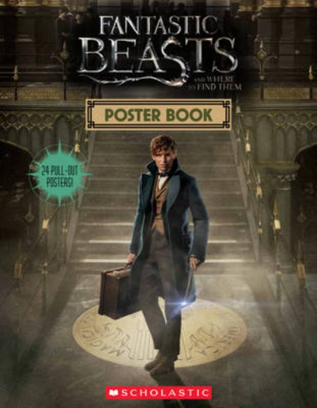 A collection of 12 double-sided pullout posters from Fantastic Beasts, featuring iconic images and magical creatures.