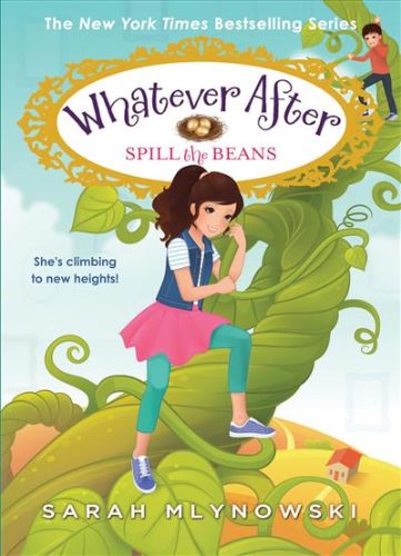 Hardback book "Spill the Beans," featuring Abby and Jonah's magical adventure in Jack and the Beanstalk, 176 pages of enchanting tales.