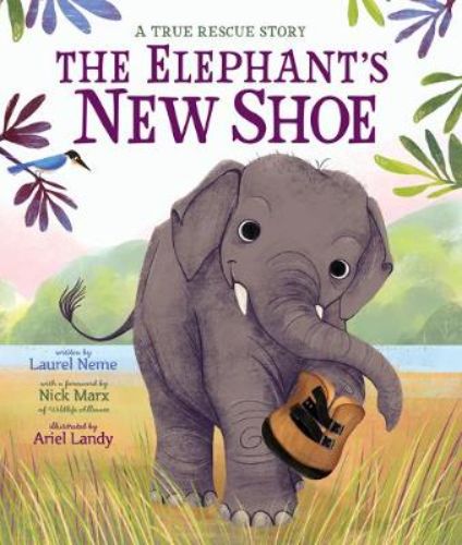 Illustrated hardback book about Chhouk, an orphaned elephant's inspiring true story of resilience and recovery with a prosthetic foot.