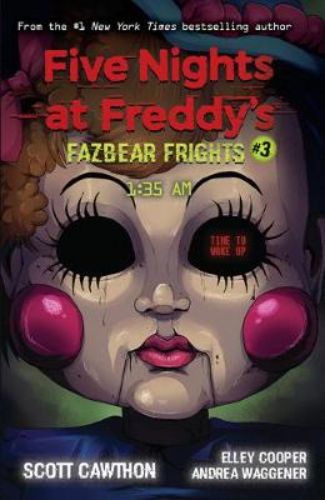 FAZBEAR FRIGHTS #3: 1:35AM book cover featuring three chilling novellas from the FNAF universe with stunning artwork.