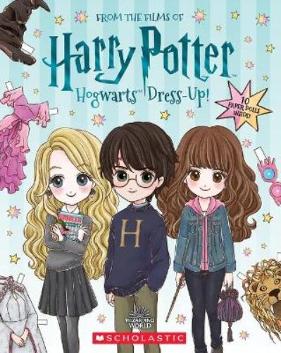 Interactive Hogwarts Dress-Up! book featuring 10 paper dolls and fun activities for young fans of Harry Potter.