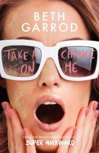 Cover of 'Take a Chance on Me,' a romantic comedy set on a sunny Greek island, featuring a young girl and three love interests.