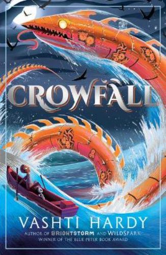 Cover of "Crowfall," a captivating adventure novel about Orin's journey on a mysterious, living island.