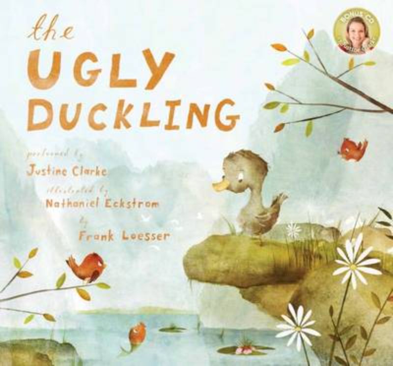 Illustrated hardback book of 'The Ugly Duckling' with a CD, teaching self-acceptance and inner beauty for ages 3 and up.