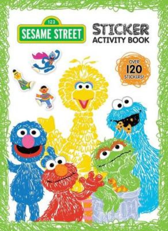 Sesame Street Sticker Activity Book featuring over 120 stickers and activities with beloved characters like Elmo and Big Bird.