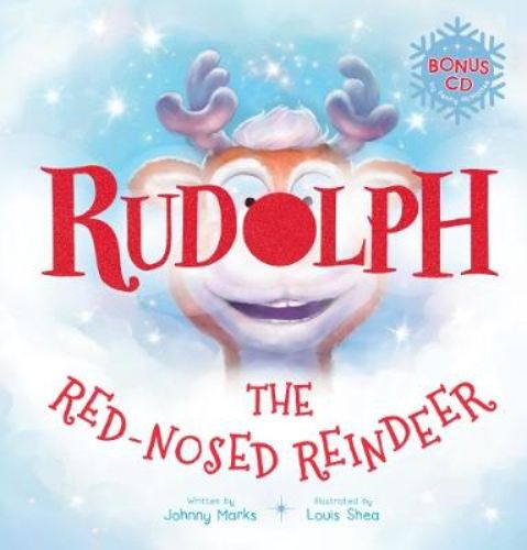 Hardback book of 'Rudolph the Red-Nosed Reindeer' with CD, featuring 24 pages of storytelling and a classic Christmas song.