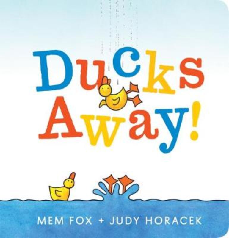 A delightful board book featuring a mother duck and her five ducklings on a whimsical adventure, perfect for young readers.