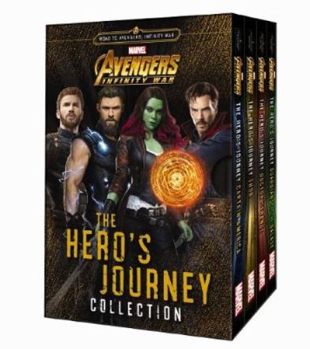 Hardback boxed set of junior novels exploring Marvel heroes' journeys, including exclusive Iron Man story.