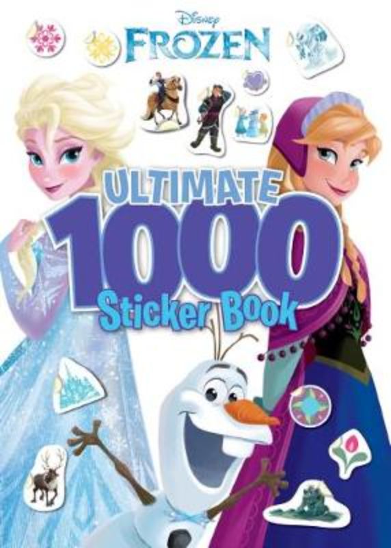 Colorful Disney Frozen: Ultimate 1000 Sticker Book with 48 pages of activities featuring Anna, Elsa, and over 1000 stickers.