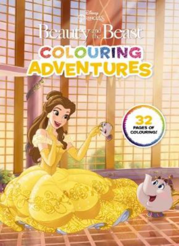 Colouring book featuring Beauty and the Beast characters, designed for creative fun and artistic expression for young fans.
