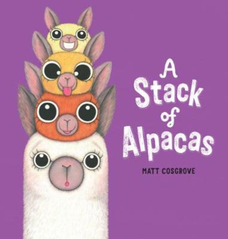 Colorful hardback picture book about Macca the Alpaca's adventures with his playful nieces and nephew.