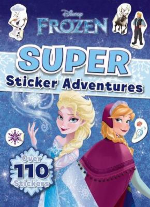 Colorful activity book featuring Disney Frozen stickers for kids to complete scenes with Elsa, Anna, and Olaf.