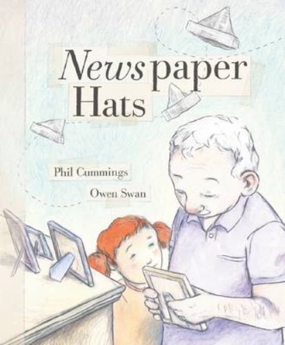 Charming hardback children's book, "Newspaper Hats," explores love and memory through creative storytelling and illustration.