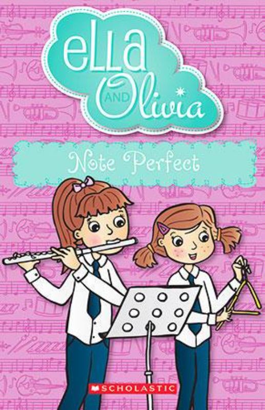 Ella and Olivia's 'Not Perfect' book cover, featuring vibrant illustrations and themes of friendship and courage for young readers.