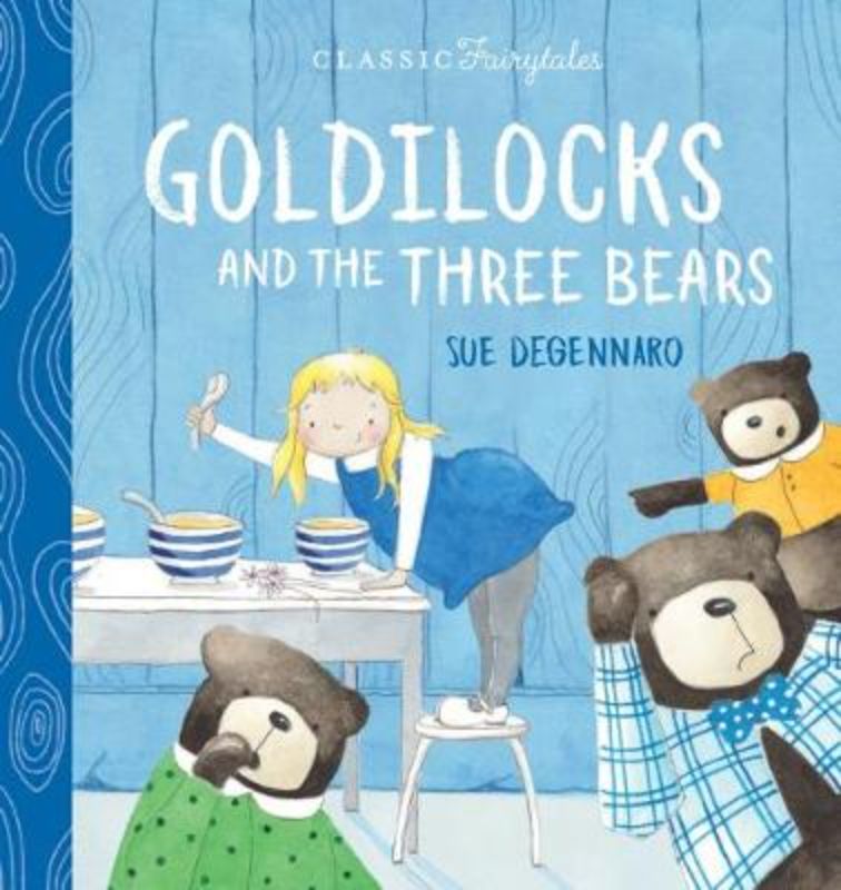 "Hardback picture book 'Goldilocks and the Three Bears' featuring vibrant illustrations for children aged 3-7."