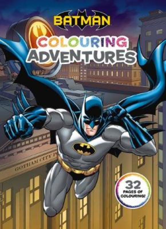 Batman: Colouring Adventures, a 32-page activity book for kids, featuring dynamic DC Comics scenes for creative coloring fun.