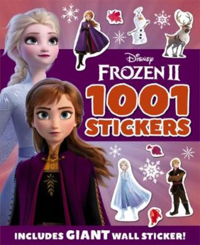 Activity book 'Frozen 2: 1001 Stickers' featuring over 1001 colorful stickers of Elsa, Anna, Olaf, and more for creative fun.