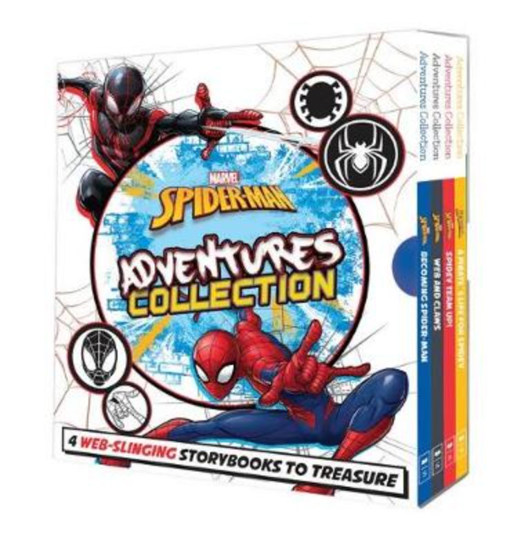 Boxed set of illustrated Spider-Man storybooks, perfect for inspiring young readers with adventure and life lessons.