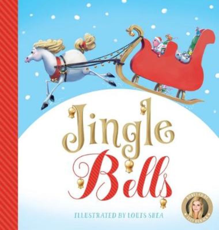 Book and CD set featuring 'Jingle Bells,' with illustrations and a cheerful rendition by Lucy Durack for festive fun.